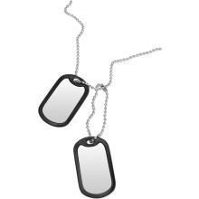 Dog Tag with Silencer, silver, one size fits all