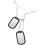 Dog Tag with Silencer, silver, one size fits all 1