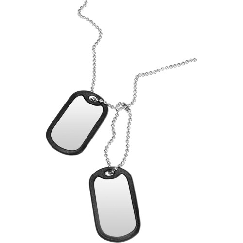 Dog Tag with Silencer, silver, one size fits all 2