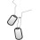 Dog Tag with Silencer, silver, one size fits all 4