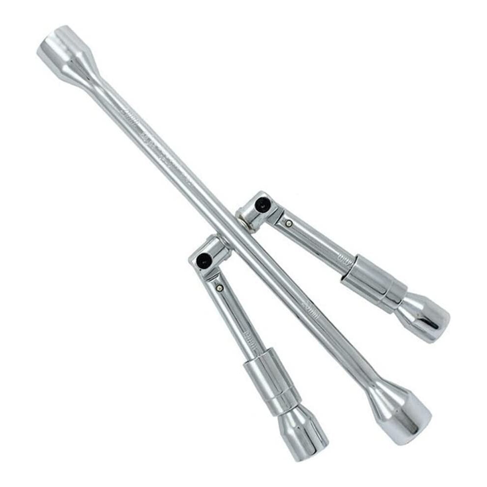 4Way Folding Cross Wheel Wrench 17,19,21 23Mm Socket Nut Tyre 9426802635317