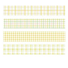 20mm x 2m 4 Rolls Plaid Series Washi Tape Set for Sticker Album Diary DIY Decorative Tape Sticker Journal Stationery Ning MengLv Cha