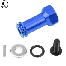 Wheel Hex Hub Adapters for RC Cars, Hex Hub Extension 24mm Longer Extension Combiner Coupler CNC Machined Aluminum Alloy Offset Wheel Spacers for Enha