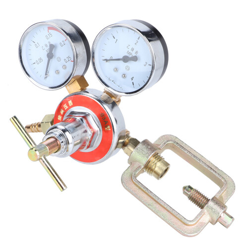 Oxygen Acetylene Regulator for Welding Gas Torch, Solid Brass Construction with Oxygen CGA 540 Fitting and Acetylene CGA 200 Fitting, Replacement 2