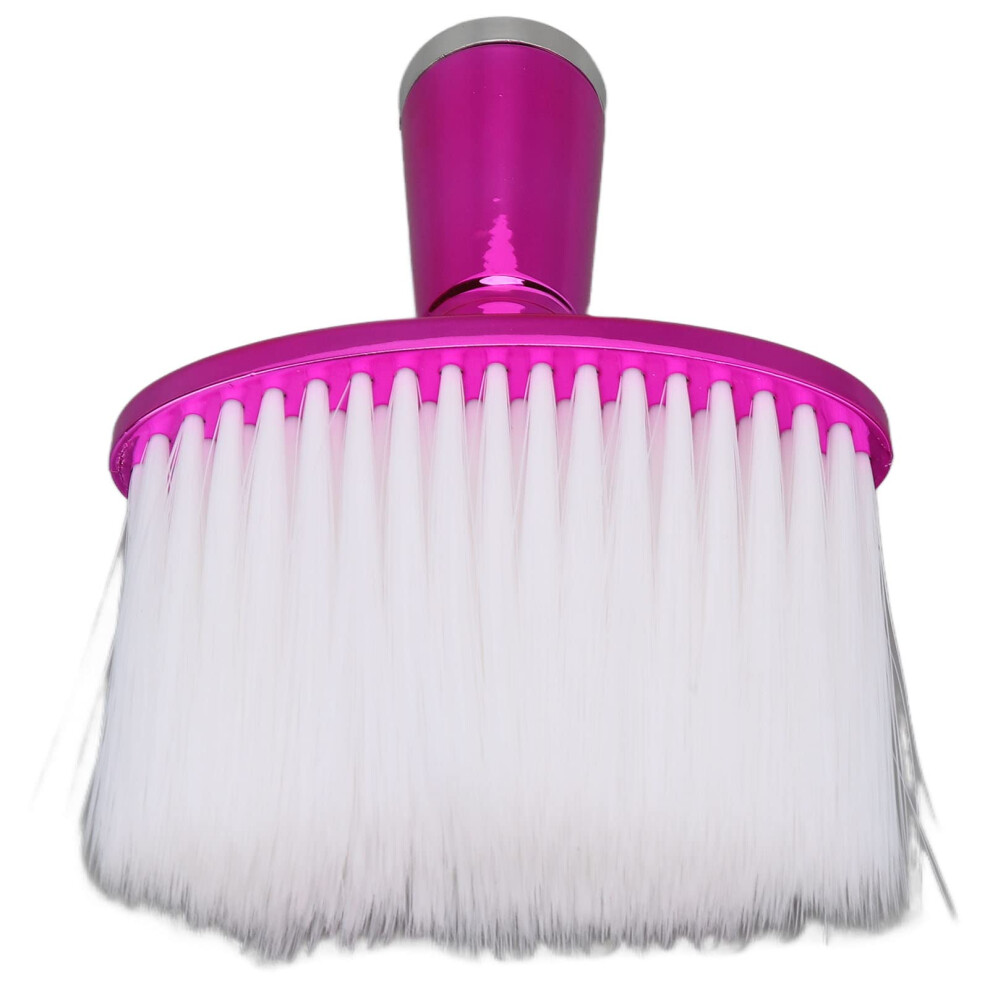 Pink Neck Duster Cleaning Brush,Neck Duster,Oblate Hair Cutting Brush, Oblate Neck Hairbrush Soft Nylon Barber Duster Brush