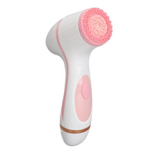 Pink Elektrische Silikon-Gesichtsreinigungsbürste, wasserdicht, 500mAh