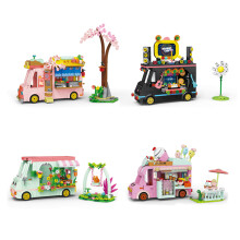 Kinder-Bausteine Puzzle-Spielzeug, Mehrfarben-MDF-Modell, 12,5*6,5*8 cm