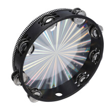 Radiant Tambourine, Reflective, Clear Sound, Birch Wood for Dancing, Praying (10 Inches)
