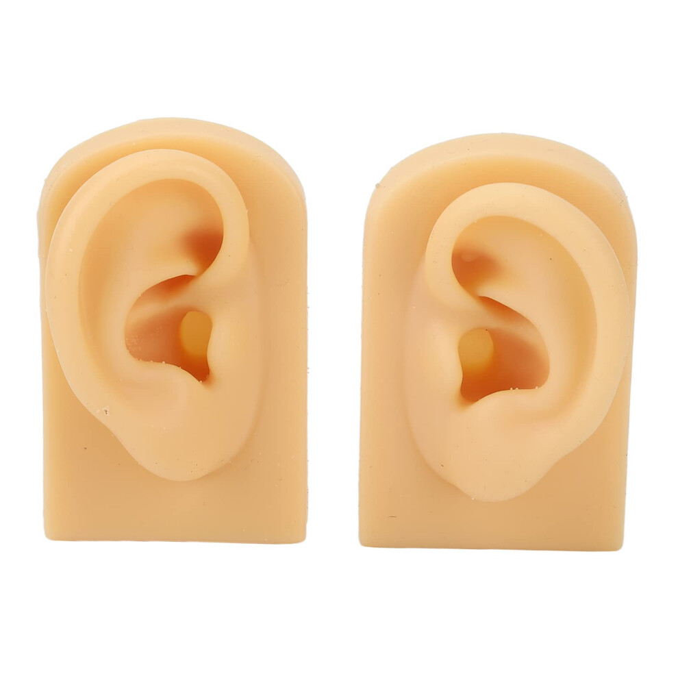 1 Pair Silicone Ear Model for Piercing Practice Jewelry Display