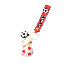 Großer Fußball-Schlüsselanhänger, Ornament,-Rot