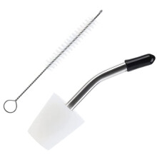Stainless Steel Kettle Extension Spout Polished Pouring Tube Portable Camping Water Kettle Tea Pot Pourer Dust Cap Brush