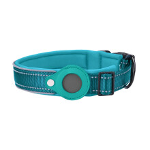 Braided Dog Collar Airtag Tracking Cover for Dog Positioning Training Collar Nylon Pet Collar (A, M)