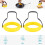 2 Pcs Silicone Egg Ring Set Yellow Non Stick Round Egg Shapers Heat Resistant 6