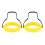 2 Pcs Silicone Egg Ring Set Yellow Non Stick Round Egg Shapers Heat Resistant 3