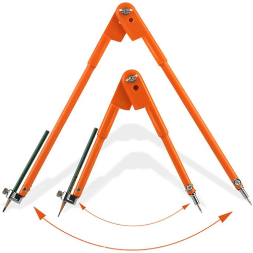 Adjustable 40 cm large carpenter precision pencil compass diameter adjustable divider marking and labeling for woodworking. 1