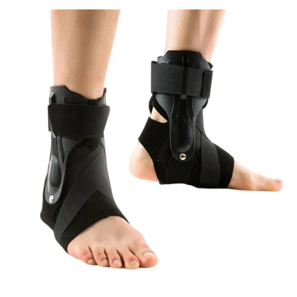 Black Ankle Brace For Sprained Ankle, Support With Lateral Stabilizers (, Xl)
