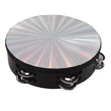 Tambourine, Hand Drum, DoubleRow, Jingles Drum, PoplarMetal Bell (10 Inch)