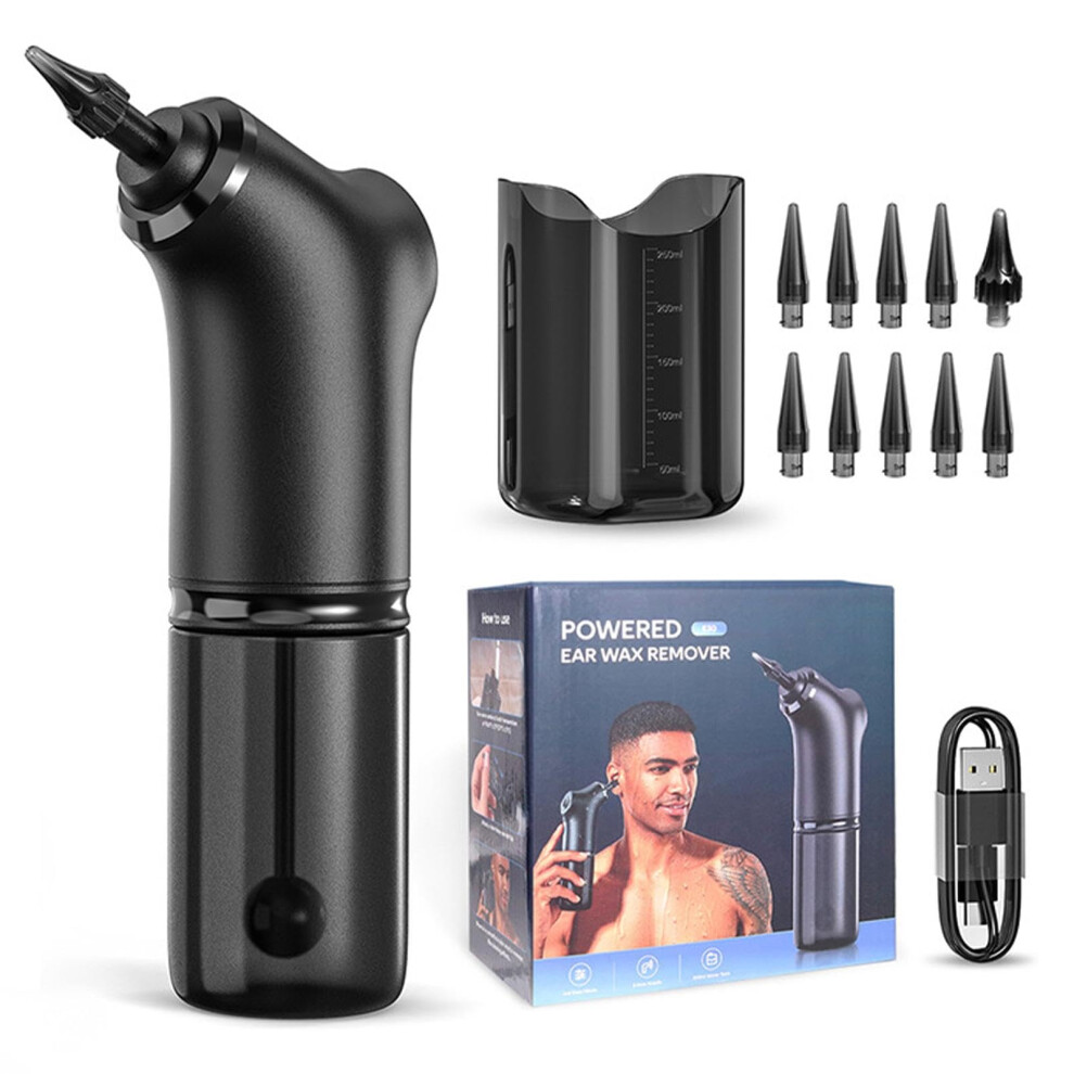 1/2 Ear wax suction kit USB Rechargeable Ear Wax Removal Tool, 2000mAh Battery Water Powered Cleaner, Replacement Tips