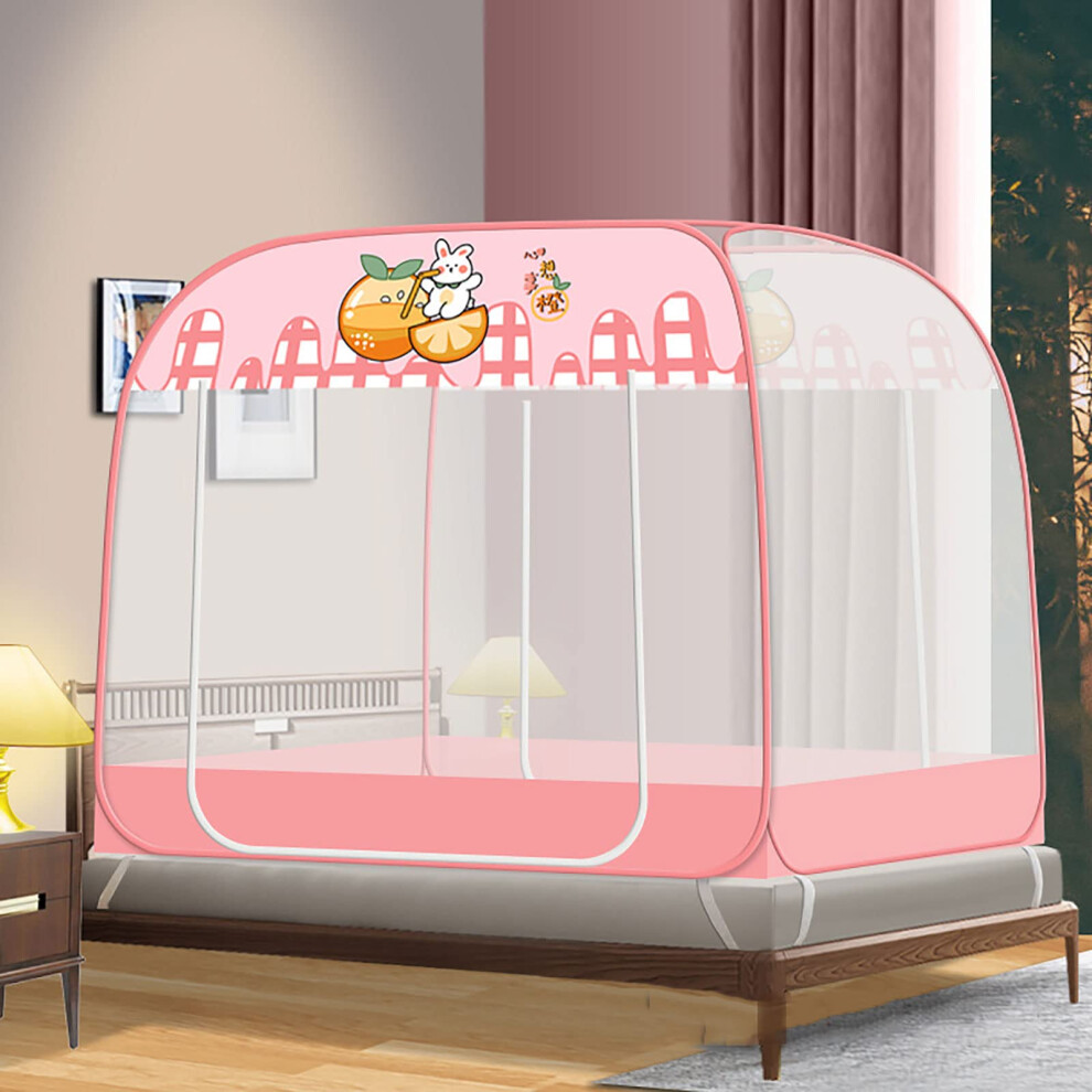 Foldable Mosquito Net for Bed, Portable PopUp Tent, Canopy Curtains, With Bottom, for Baby and Adults