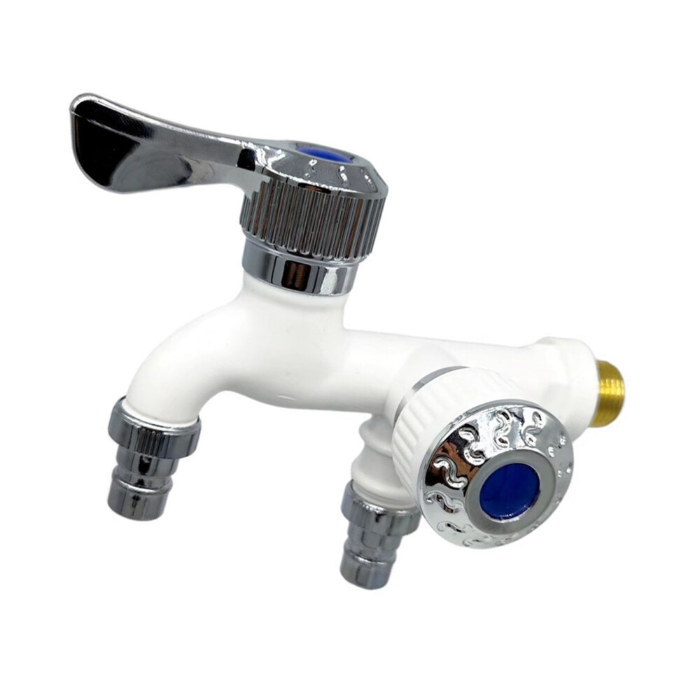 Double Switch Faucet For Washing Machine 1/2In Thread Balcony & Bathroom Use 7901373722199