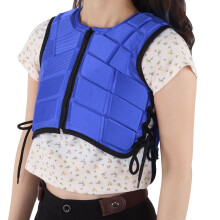Safety Horse Riding Vest for Kids Foam Padded Protection Blue CM