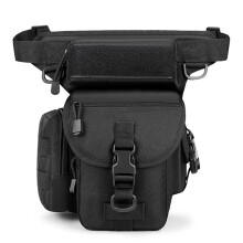 Leg Bag For Men Motorcycle Rider Camera Travel Thigh Fanny Pack Black