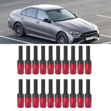 M14x1.5 Cone Seat Lug Bolts 45mm Shank 17mm Hex Red