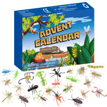 Kids Christmas Gift Box 24Pcs Insect Set Calendario dell'Avvento conto alla rovescia divertente