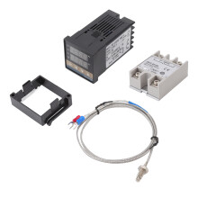 Digitaler Thermostat mit selbstoptimierendem PID-Regler, Temperaturüberwachungsset mit Halbleiterrelais für multifunktionale Anwendungen und