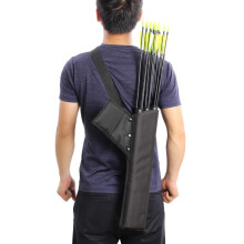 Arrow Quiver DoubleStrap 3Tube Archery Quiver, Bow and Arrow Holder, Shoulder Belt Pouch For Target Shooting Outdoor