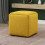 5 in 1 Stackable Sofa Chair Stool Breathable Suede Footrest Ottomans Cube Seating Yellow S 1