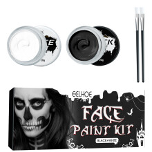 Kit de pintura corporal de Halloween, juego completo de pintura facial y corporal para una temporada espeluznante, color duradero que se mantiene