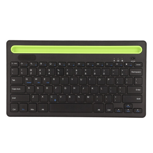 Compact Wireless Bluetooth Keyboard, Travel Keyboard with Dual Channel Design for Seamless Switching Between Two Devices, Broad Compatibility for 1