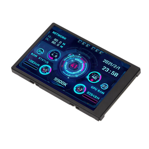 Καινοτόμος μίνι οθόνη USB 3,5 ιντσών, οθόνη δεδομένων Aida64PC CPU Ram Hdd για σύστημα Windows, 1
