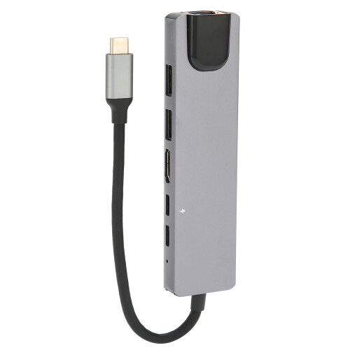 Σταθμός σύνδεσης USB C Hub, προσαρμογέας πολλαπλών θυρών για καθολική συμβατότητα, 1