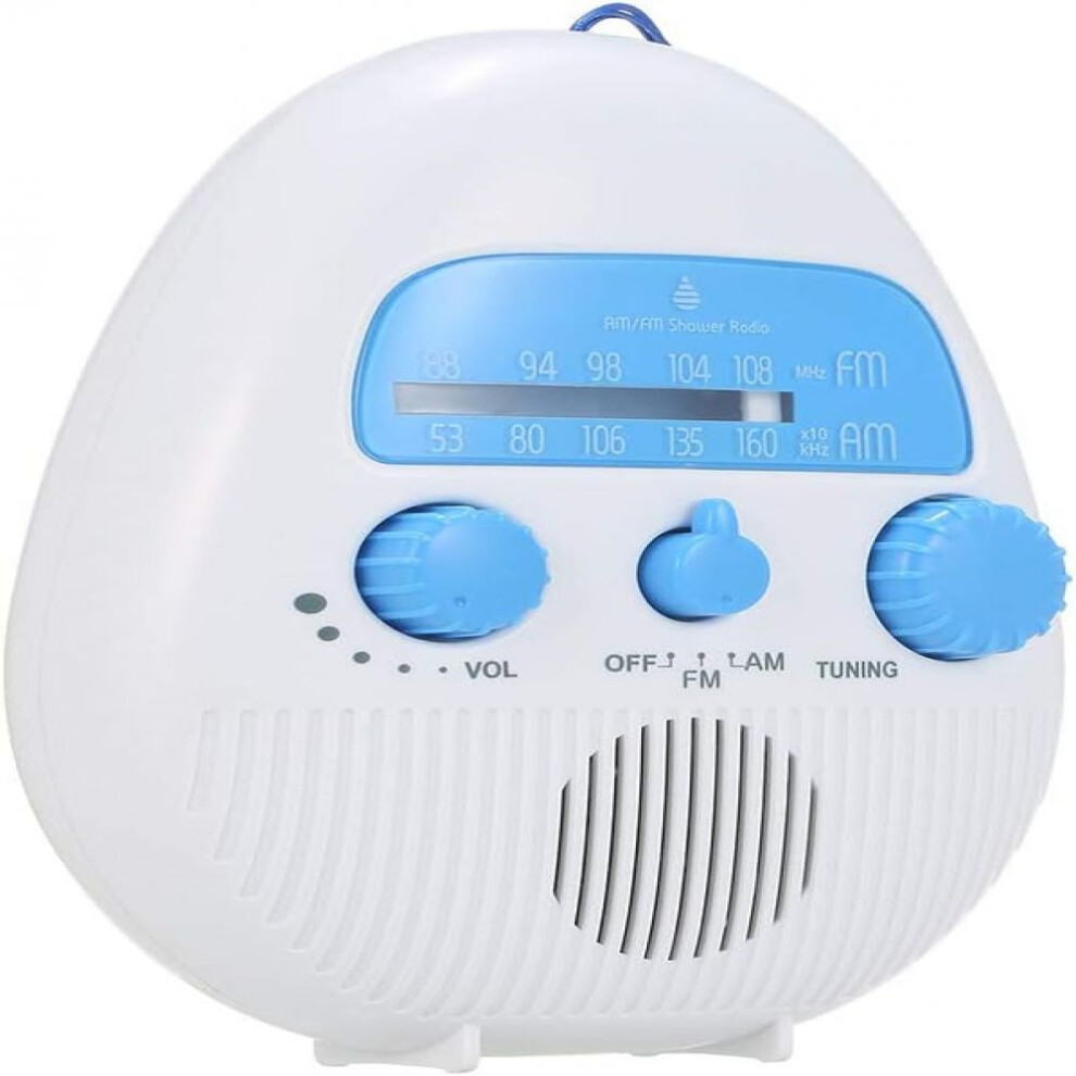 Shower Companion: Your Waterproof Listening Experience, Portable Radio With Built In Speaker, Ideal For Bathroom, Beach, Outdoor Adventures 9128293561747