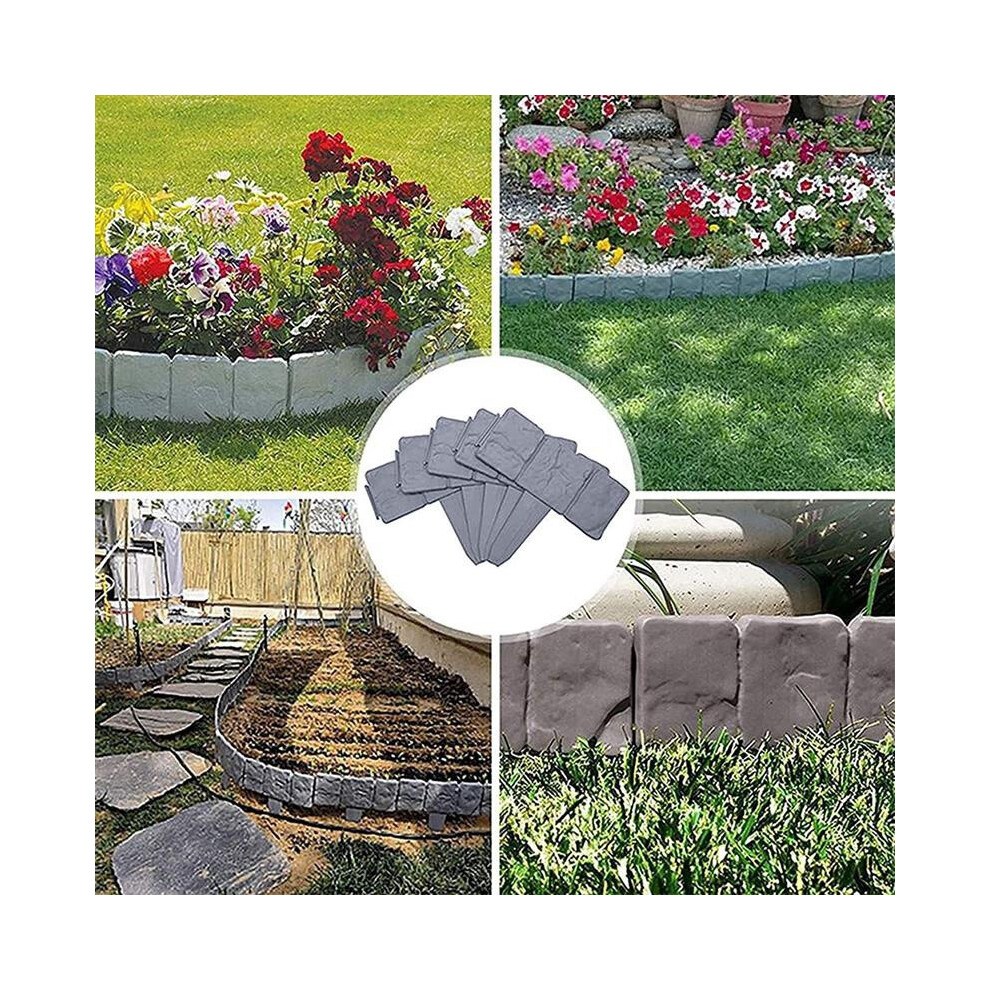 Garden Fence Border Plastic Edging Panels 24.5X23cm 5Pcs 4981382090727
