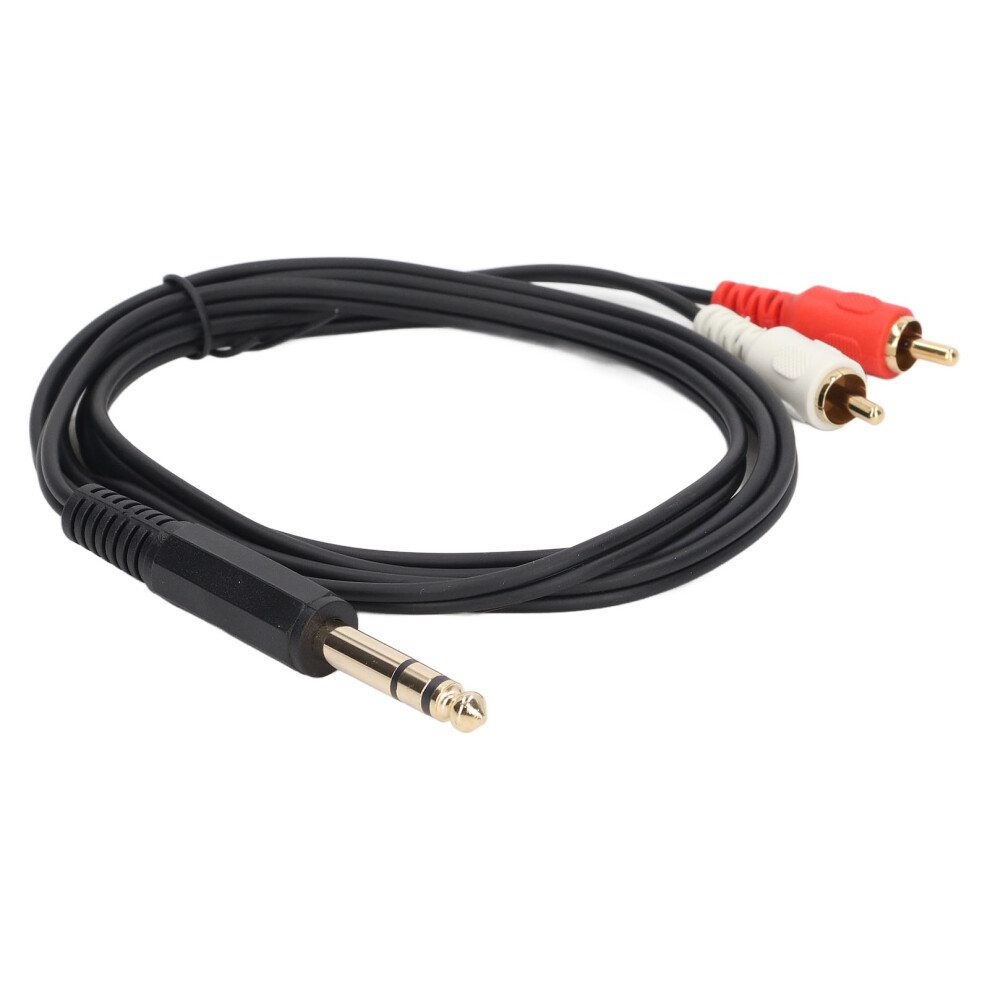 6.35Mm To 2Rca Cable 1.5M Stereo Audio Splitter Adapter 7901373730101