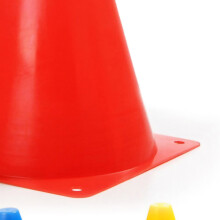 Set di 10 coni da allenamento per il calcio, 18cm, coni stradali sportivi di colore rosso