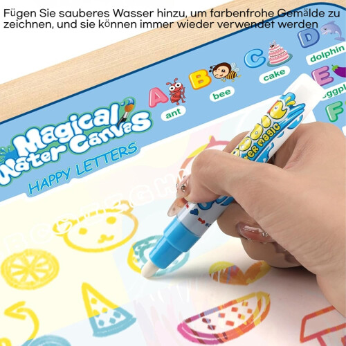 Magic Water Canvas with Water Pen Tools Stamp Accessories (80x60cm) 2