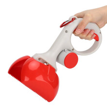 Portable adjustable professional pet waste scooper, dog poop collector, cat for pet waste removal, cleaning, dog/74/2113 red