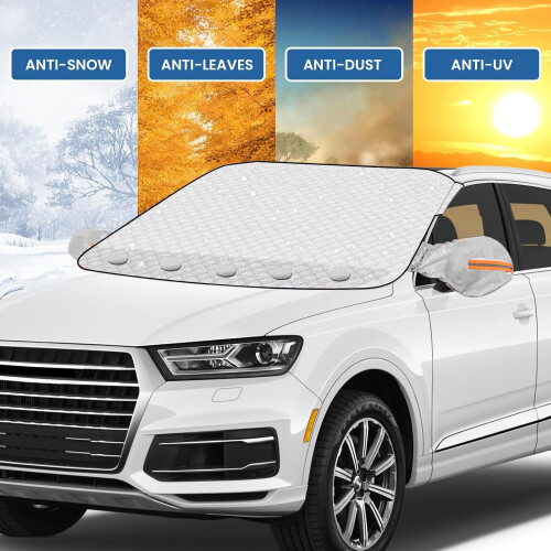 Car Windscreen Cover Magnetic, Foldable Windscreen Protector, 147cm x 110cm 1
