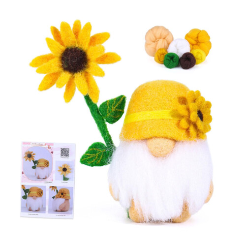 Needle Felting Set DIY Kits Sunflower Gnomes