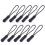 10 x Zipper Puller End Fits Rope Trailer Replacement Clip Broken Buckle Fixer Black Dots 1