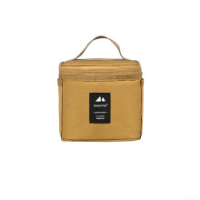 Camping Cooking Utensils Set 900D Oxford Bag, 8 Spice And Condiment Bottles, Glass HDPE Seasoning Containers, Khaki Bag
