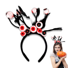 Tiara criativa para o Halloween, acessório único com olhos de terror, ideal para festas e diversas ocasiões. Feita com materiais confortáveis e