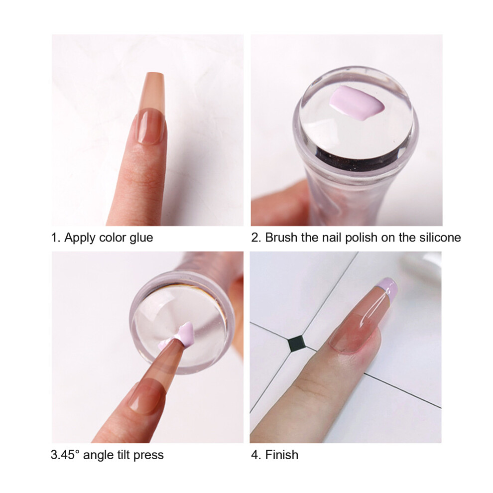Nail Art Stamper Silikon Transparent Nagel Stamper