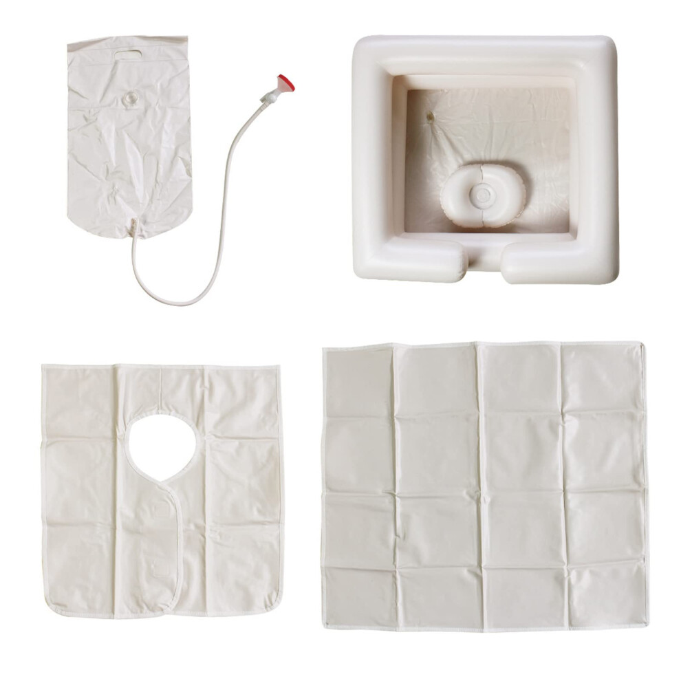 Inflatable Hair Wash Basin, PVC Mobile Sink, Inflatable Sink for Hair Washing for Elderly, Disabled, Pregnant, Injured, Bedridden