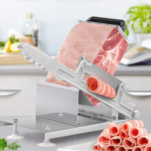 Manual Meat Slicer for Home and Commercial Use, Adjustable Thickness Beef Mutton Cheese Vegetable Cutter