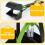 Poop scoop with long handle, portable with easypull handle, green. 3